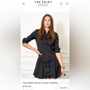 Michelle Behrens. The shirt dress. Black. Size S.